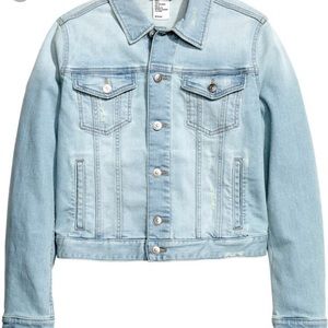 Distressed Acid Wash Jean Jacket
